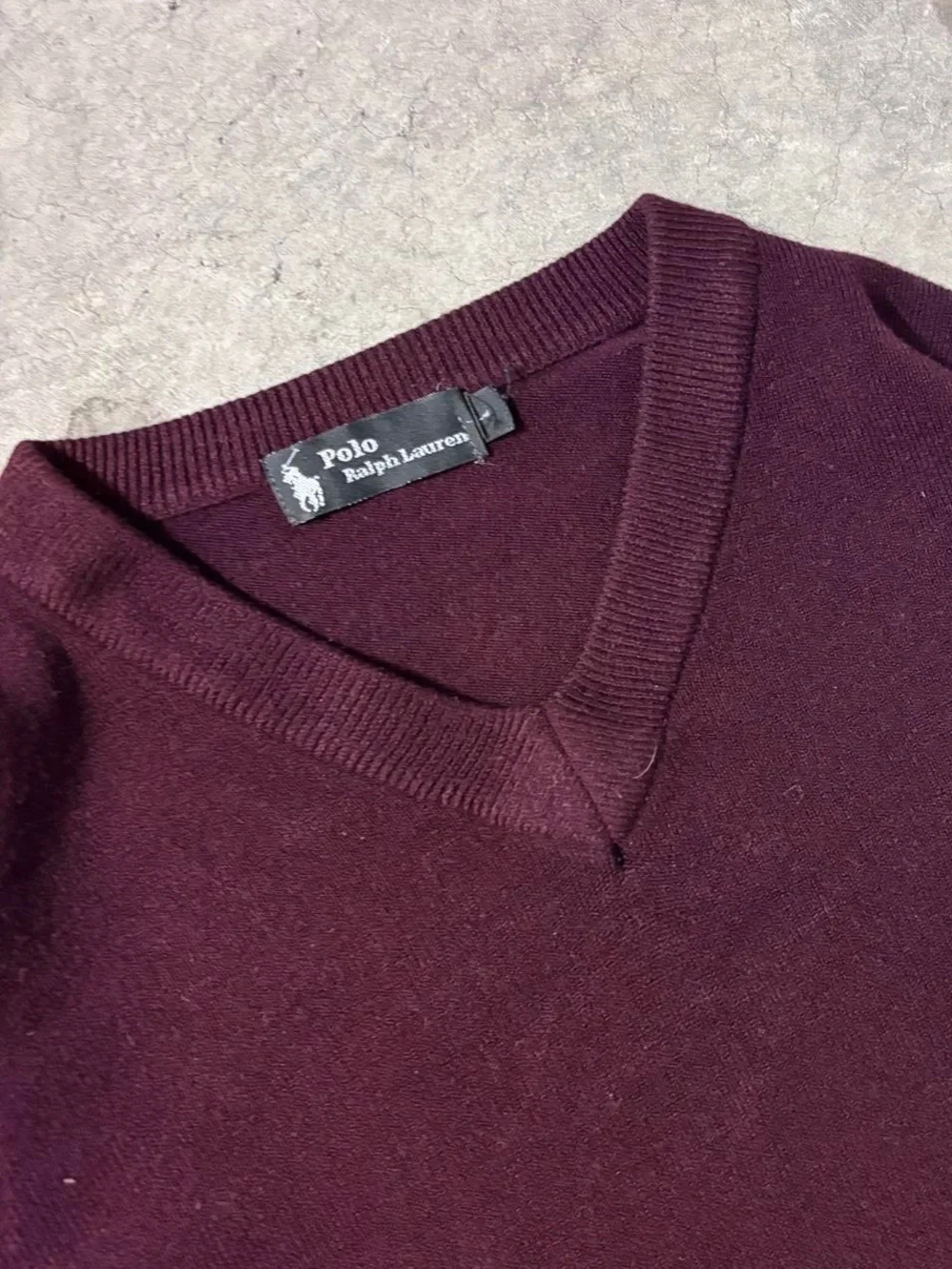 Polo by Ralph Lauren Men's V-Neck Sweater - Deep Wine